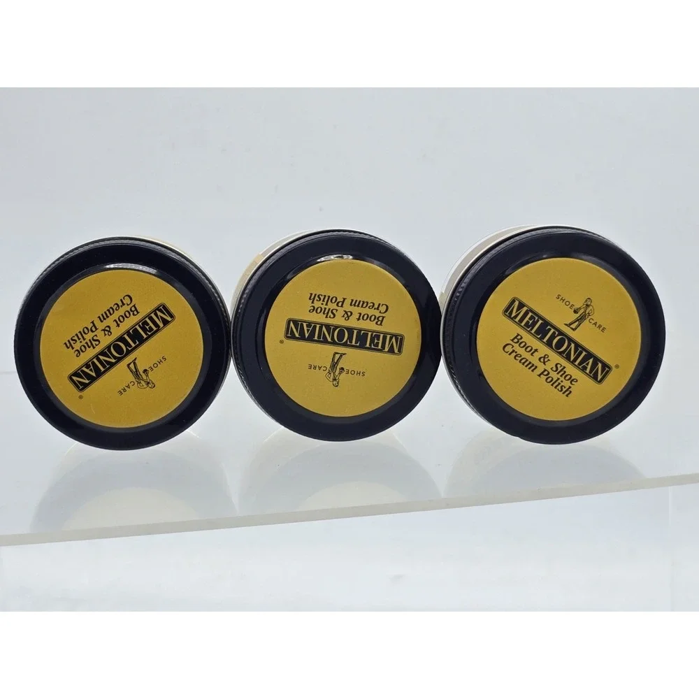 3 Pack - MELTONIAN Shoe Boot Cream Polish‎ Leather Shine Nourishing 50ml - Beige